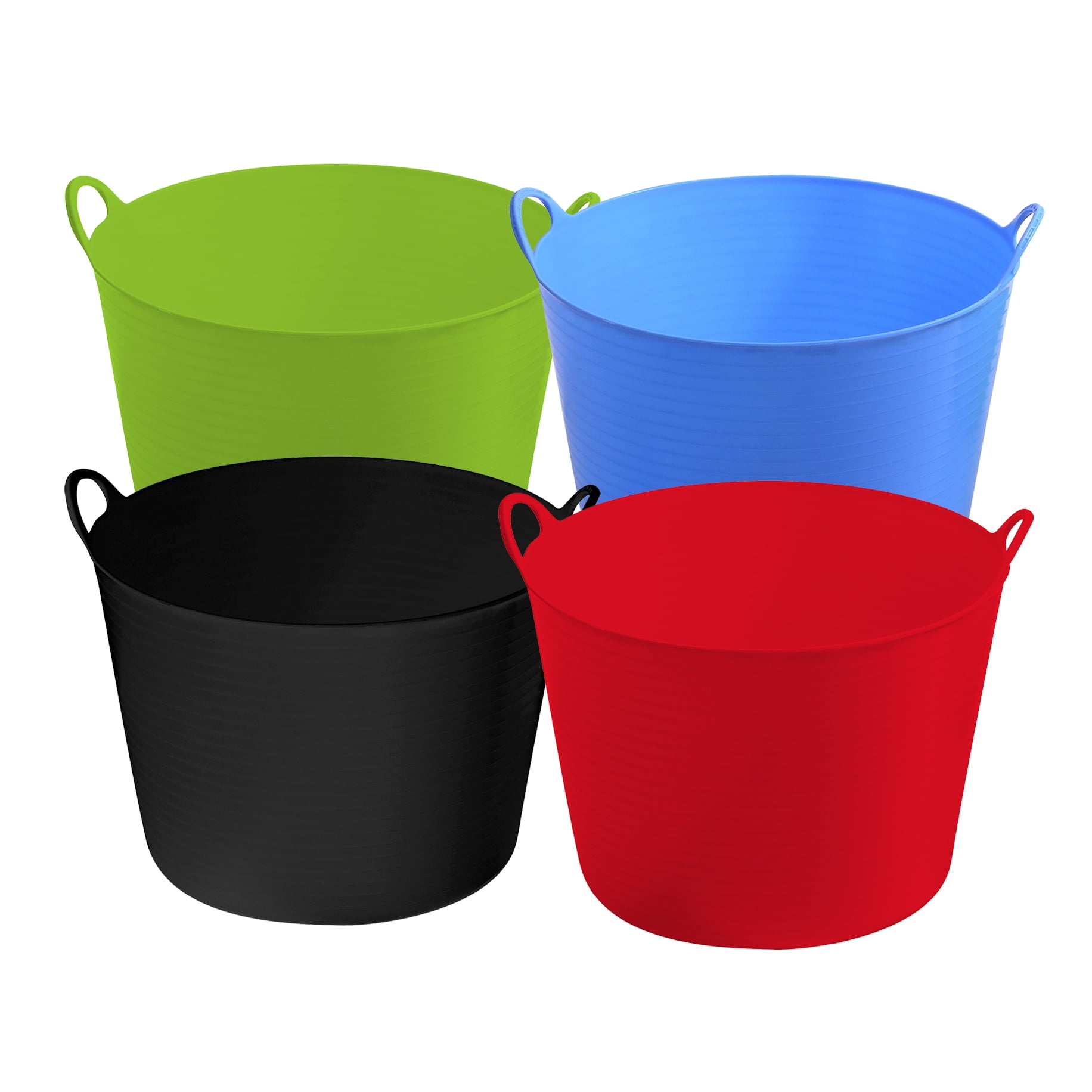 round plastic storage tub