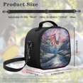 thumbnail image 5 of Uourmeti Kids Insulated Lunch Bag featuring Watercolor Horse River Design - Perfect for School and Outdoor Picnics, 5 of 6