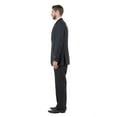 thumbnail image 2 of Steel Navy Solid Shiny Sharkskin 3-PC Regular Modern Fit Suits, 2 of 4