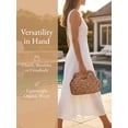 thumbnail image 5 of LAVA Straw Handbags Purses Chain Crossbody Pocketbook Bag Casual Woven Beach Bags for Beach, Travel & Casual Outfits (Khaki), 5 of 5
