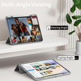 thumbnail image 4 of Soft TPU Tri-Fold Flip Cover for iPad Air 13" M2/M3/M4 / iPad Pro 12.9" 4/5/6 Gen, Slim Smart Case with Apple Pencil Slot Auto Sleep Wake, Gray, 4 of 7