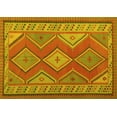 thumbnail image 1 of Ahgly Company Machine Washable Indoor Rectangle Oriental Yellow Traditional Area Rugs, 5' x 7', 1 of 4