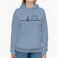 thumbnail image 3 of Women's  ECG Pattern Design 330 Gram Hoodie Kangaroo Pouch, 3 of 10