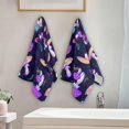 thumbnail image 3 of Purple Psychedelic Mushrooms Hand Towels 2 PCS, Fall Plants Kitchen Towel Ultra Soft and Highly Absorbent,Decorative Fingertip Face Towel for Bathroom Hotel, 28.3"x14.4", 3 of 5