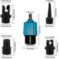 thumbnail image 2 of Inflatable Sup Pump Adaptor Compressor Air Valve Converter With 4 Air Valve Nozzles, 2 of 5