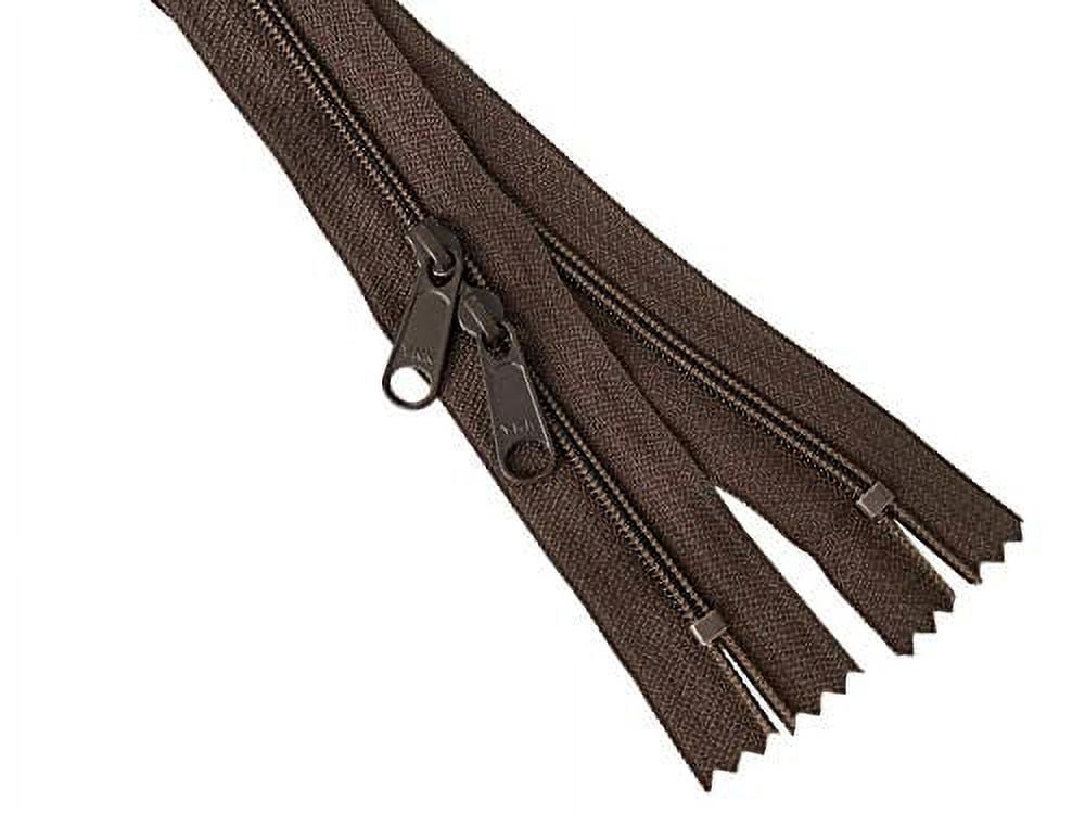 18 Pieces 30 Inches Double Slide Zipper YKK #4.5 Coil with Two Long Pull Head to Head Closed Ended on Both Sides 18 Assorted Colors - Made in USA