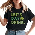 thumbnail image 4 of Meichang T-Shirts de la Saint-Patrick pour Femmes Trèfle à Quatre Feuilles Graphique T-Shirts Coupe Ample Manches Courtes Col Rond T-Shirts de Vacances, 4 of 7