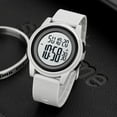 thumbnail image 2 of yeacher SKMEI 1895 Ultra-Thin LED Digital Sport Watch for Men and Women, Waterproof PU Strap, Grey, Dual Time Display, Luminous Screen, Alarm Function, 12/24 Hour Format, Ideal Gift for All Occasions, 2 of 6