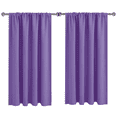 thumbnail image 6 of Bxaolu Blackout Curtains – Thermal Insulated, Energy Saving & Noise Reducing Bedroom and Living Room Curtains,Purple, W 42x L 84 Inch, Set of 2 Rod Pocket Curtain Panels, 6 of 6