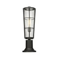 thumbnail image 4 of 1 Light Outdoor Pier Mounted Fixture In Outdoor Style-22 Inches Tall And 6 Inches Wide Z-Lite 591Phb-553Pm-Bk, 4 of 5