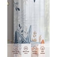 thumbnail image 5 of Eucalyptus Leaves Starfish Sheer Curtains 2 Panels Set Shells Summer Ocean Nautical Sheer Window Curtains Light Filtering Rod Pocket Voile Drapes for Bedroom Living Room 52"X108", 5 of 8