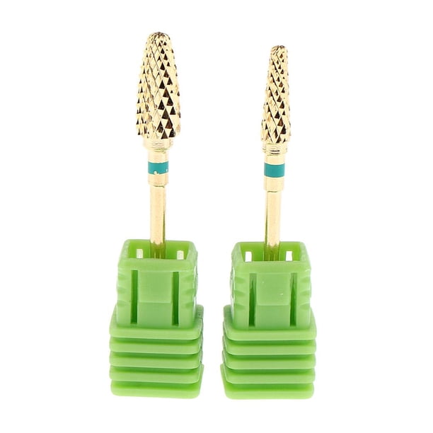 Juego de Brocas para Manicura Profesional, 2 Uds./Uds., Carbonizadas Eléctricas para Decoración de Uñas , Verde