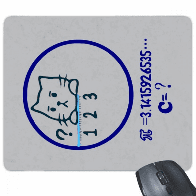 Tapis de Souris Illustration Chat Problème Mathématique Antidérapant en Caoutchouc Jeu Bureau