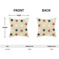 thumbnail image 5 of 4th of July Pillow Covers 18x18 Set of 2, White Red Blue Stars Patriotic Decorations Throw Pillow Covers American Flag Independence Memorial Day Outdoors Decorative Cushion Case for Couch Sofa Home, 5 of 6