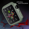 thumbnail image 4 of For Compatible with Apple Watch Series 7 Case 45mm Green,Shockproof Hard PC Matte Bumper Case Smooth Apple Watch 7 Protective Cover Case for Apple Watch 7 Case 45mm Men Women（Khaki）, 4 of 5