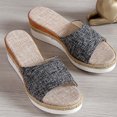 thumbnail image 4 of gakvbuo Summer Slippers For Women Indoor And Outdoor Wide Walking Outdoor SlippersWomens Summer Fashion Casual Slippers Open Toe Thick Bottom Flax Slippers, 4 of 4