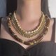 thumbnail image 2 of Stylish Multi Layered Bamboo Chain Necklace Adjustable Length Choker Handmade Neckchain Jewelry for Fashion Enthusiasts, 2 of 4