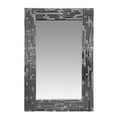 thumbnail image 1 of The Urban Port UPT-228547 Mosaic Tile Design Rectangular Accent Wall Mirror, Silver, 1 of 6