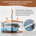 thumbnail image 2 of Mop and Bucket Set, Easy-to-use Spin Mop with Separate Dirty Water System, Deep-Cleaning Mops for Floors, Versatile Mops for Walls (4 Thick Mop Pads), 2 of 8