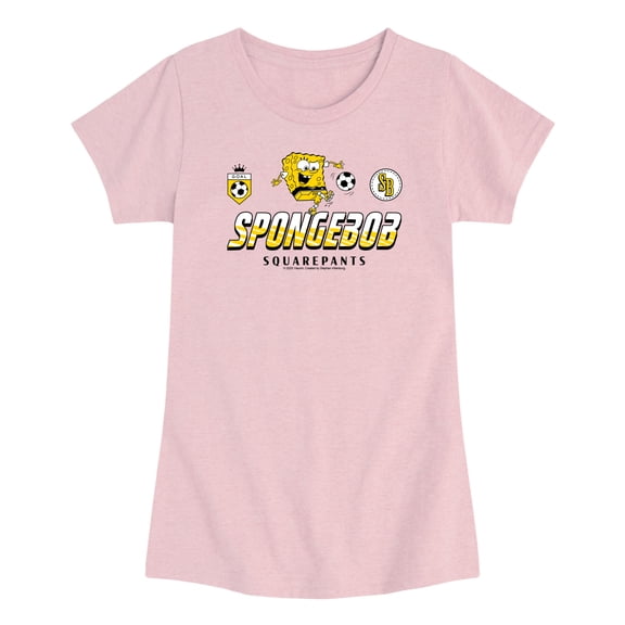 SpongeBob SquarePants - Soccer Jersey - Toddler Girls Fitted Short Sleeve T-Shirt