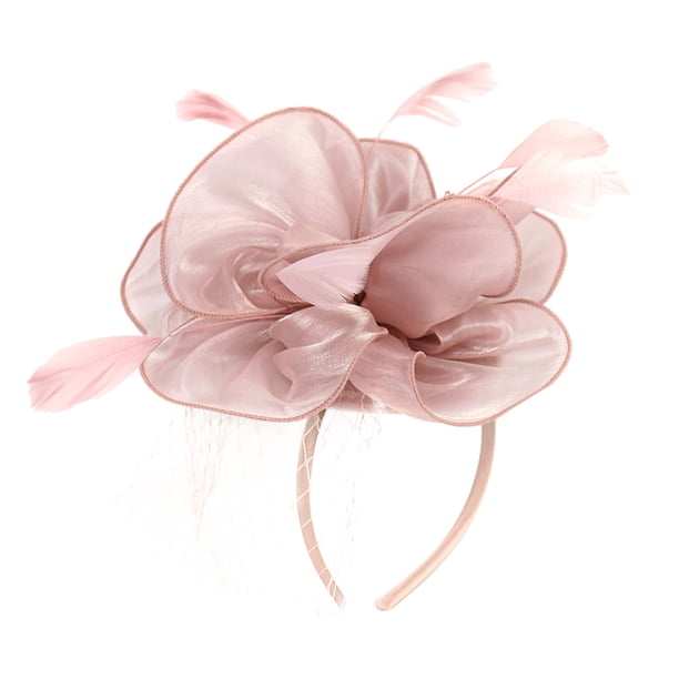 KAKOWELY Tocado de flores, diadema, sombrero para fiesta de té, tocado para banquete de graduación