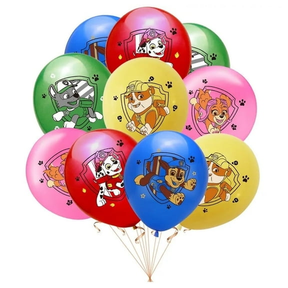 24 PCS Birthday Party Balloons Chase Dog Balloons Dog Puppy Balloons Marshall Dog Balloons Paw Balloons