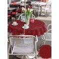 thumbnail image 5 of Outdoor Tablecloths with Umbrella Hole & Zipper, Independence Day Round Tablecloth 54 Inch, Red Fireworks Blue Stars Sparklers US Flag Waterproof Table Cloth, Patio/Pool/Picnic Table Covers, 5 of 8
