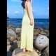 thumbnail image 4 of Vestido de Mujer con Cuello en V, Espalda Descubierta, Transparente, de Punto, Bordado 3D, Sin Mangas, con Pierna Abierta y Halter Verde L, 4 of 10