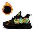 thumbnail image 5 of Coolcustomize Women's Winter Warm Plush Lining Six-Seven Printed Sneakers - Lightweight Low-Top Gym Shoes with Rainbow Splatter - Cushioned Sole & Wide Fit Casual Athletic Footwear, 5 of 10