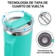 thumbnail image 3 of Termo De 40oz Con Asa Y Popote Acero Inoxidable Agua Cafe Kimhi Ideal Para Portavasos De Coche Vaso Térmico Para Agua Fria Y Caliente Color Aqua, 3 of 7