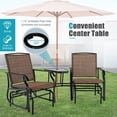 thumbnail image 5 of Topbuy Patiojoy Steel Outdoor Glider Chairs - Set of 2, Brown, 5 of 10