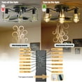 thumbnail image 6 of Topcobe Ceiling Chandeliers, Low Profile Caged Ceiling Fan with Lights Remote Control, Embedded Industrial Ceiling Fan, Green, 6 of 8