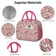 thumbnail image 4 of Insulated Lunch Bag for Women, Floral Print Oxford Fabric Lunch Box, Leakproof Thermal Cooler Tote for Work, School & Picnic, Leopard Animal Print, 4 of 5