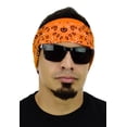 thumbnail image 3 of Multi Functional Tube Bandana | Classic Paisley Bandana Pattern - 3PK Orange Paisley CA4225, 3 of 4