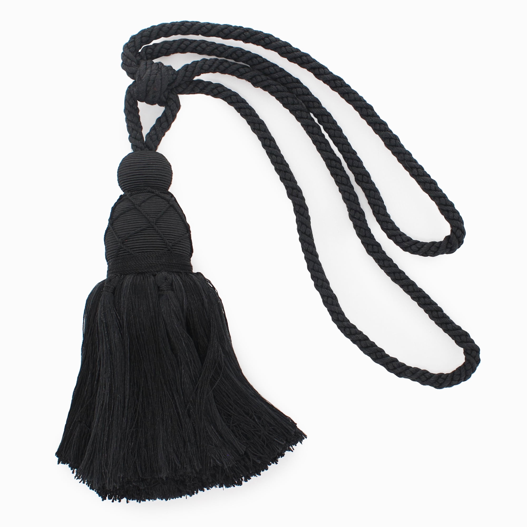 Large Elegant BlackCurtain and Drapery Tassel Tieback9 1/2" (24cm