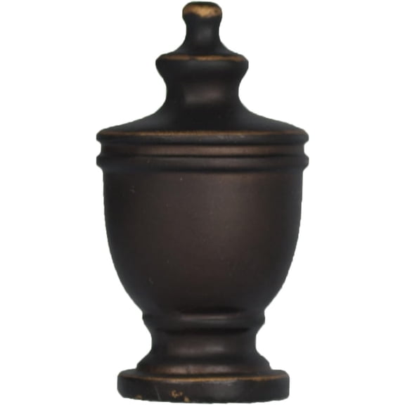 Urbanest Deluxe Urn Lamp Finial – 1-7/8 Inch Tall, Bronze With Gold Highlights – Decorative Lamp Shade Finial for Table & Floor Lamps- 1 Piece