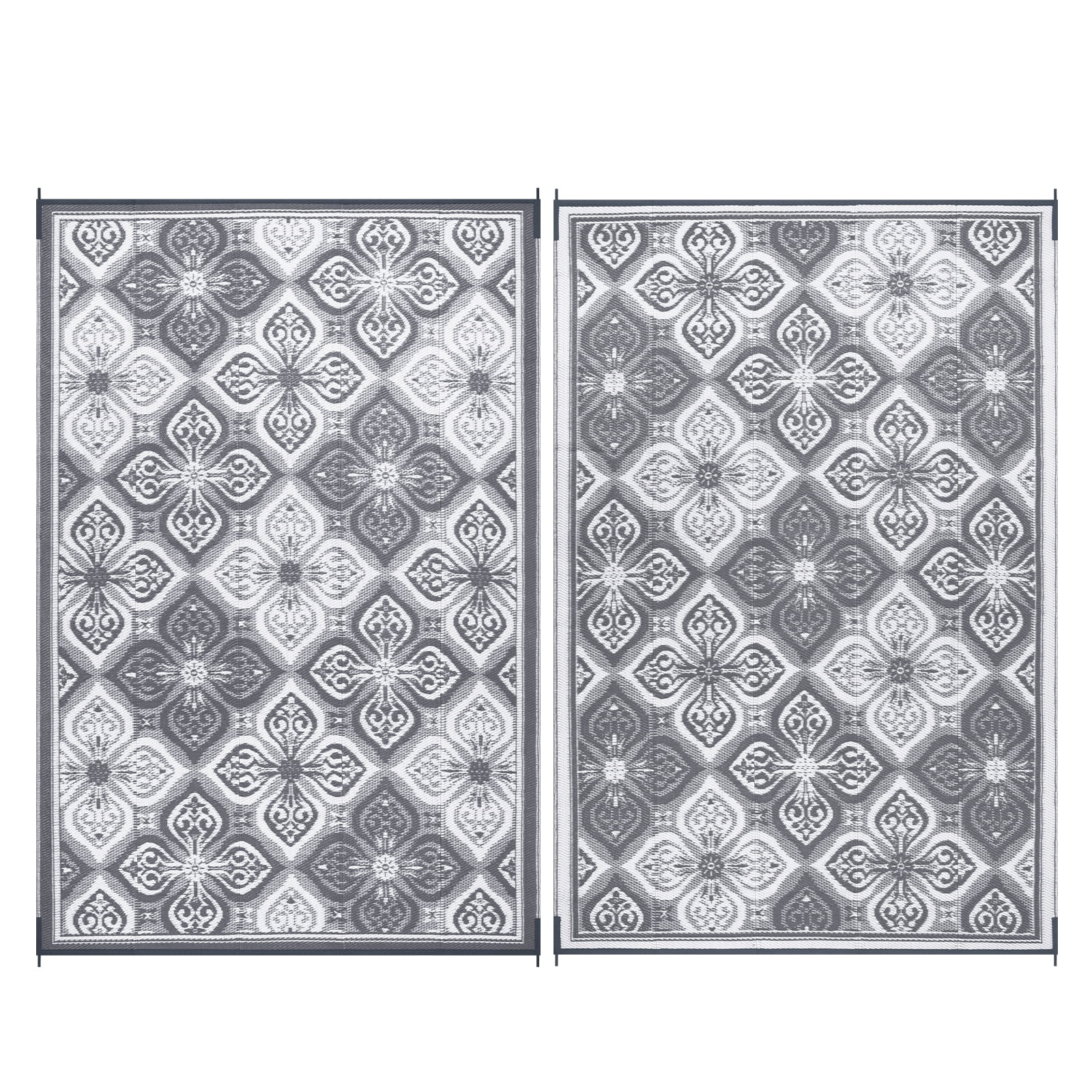 LOKHOM Outdoor Rug for Patios, 6'x9' Waterproof Reversible Patio Mat, Plastic Outside Rug for RV, Patio, Deck, Balcony, Camper, Porch, Tent