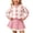 Pink, variant on LvhaoGJOB Little Kids Girls Sweater and Pants Outfit Set, Light Blue - matching knit set