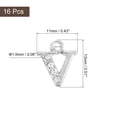 thumbnail image 2 of Uxcell Rhinestone Letter Charm, 16pcs 1.5mm Metal V Letter Alphabet Dangle Charm Pendants for DIY Bracelets, Silver, 2 of 7