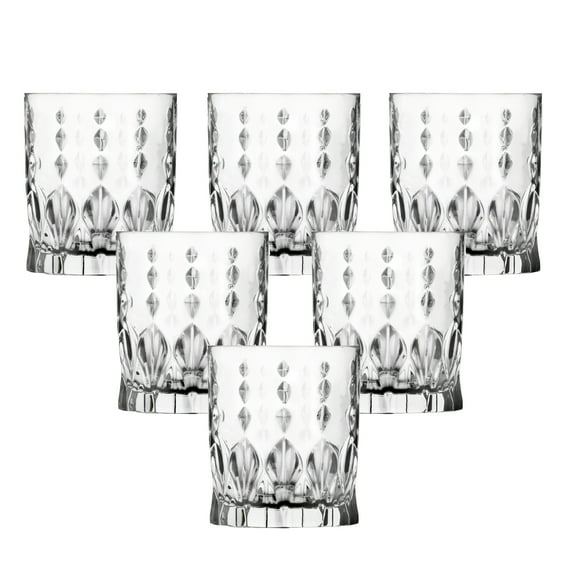 Elegant and Modern Italian Crystal Glass Set for Hosting Parties and Events - Marilyn Set of 6 DOF