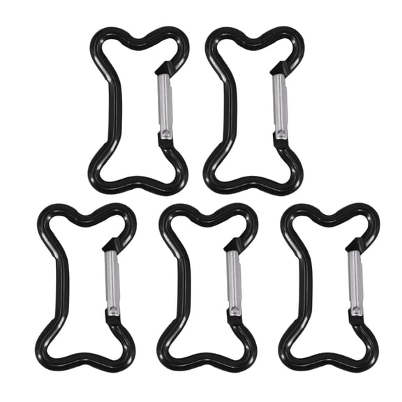 5Pcs Bone Shape Spring Clasps Aluminum Alloy Spring Hook Clip KeyRings Metal Carabiner Keychains Buckle Hardware