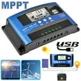 thumbnail image 1 of 30-100A PWM MPPT Solar Charger Controller Panel Battery Regulator Dual USB, 1 of 9