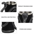 thumbnail image 2 of 1pc Creative Milk Cup Stainless Steel Water Cup Home Drinking Cup (Silver Black), 2 of 8