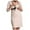 Beige, variant on Diufon Women's Maternity Breastfeeding Dress Pregnant Nursing 3/4 Sleeve V Neck Lace Patchwork Basic Dress