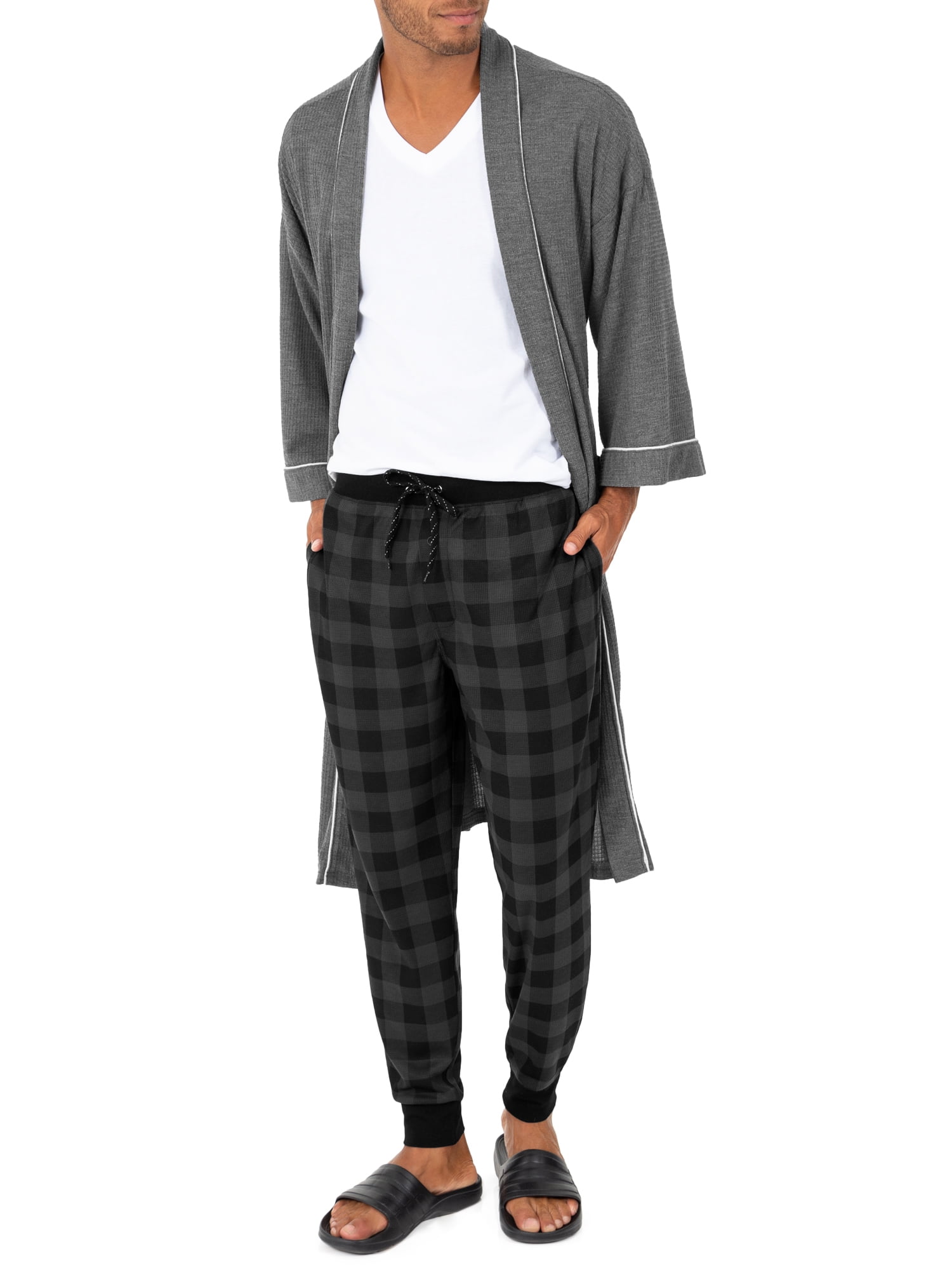 fruit of the loom waffle knit jogger sleep pant
