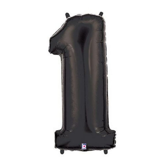 Burton & Burton 40" Number 1 Shape Black Balloon