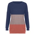 thumbnail image 5 of Oalirro Women's Color Block Long Sleeve Tunics Tops Casual Crew Neck Loose Fit Blouses, 5 of 6