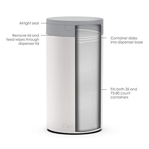 Spectrum Cleaning Wipes Dispenser Stainless Steel Container 1-Handed Use