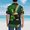 thumbnail image 4 of Fuzoiu St. Patrick's Day4 Print Hawaiian Shirt for Men, Summer Beach Casual Short Sleeve Button Down Shirts, Men’s Beach Summer Shirts with Pocket,X-Large, 4 of 7