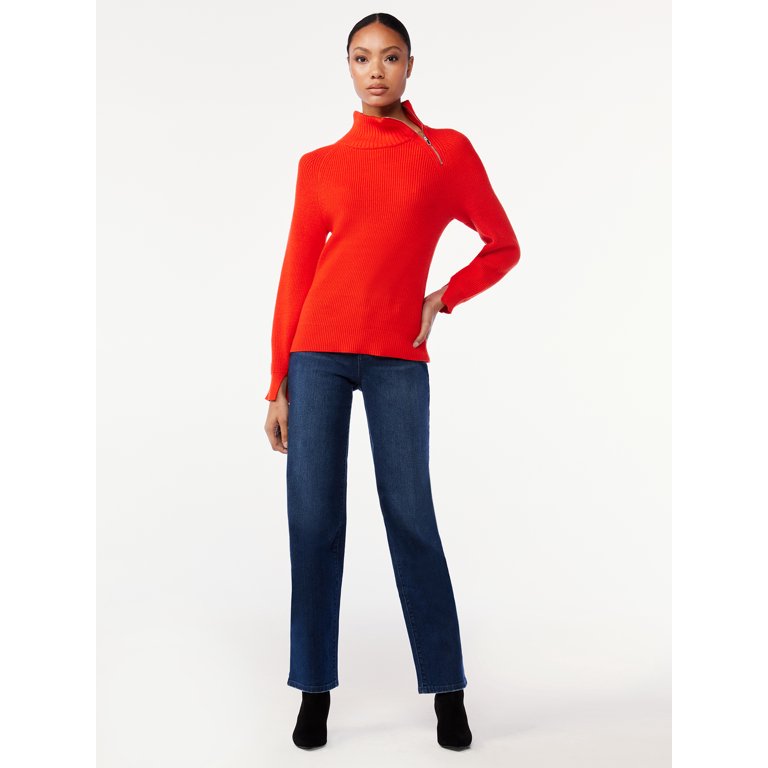 Triple wide scoop neck clearance sweater